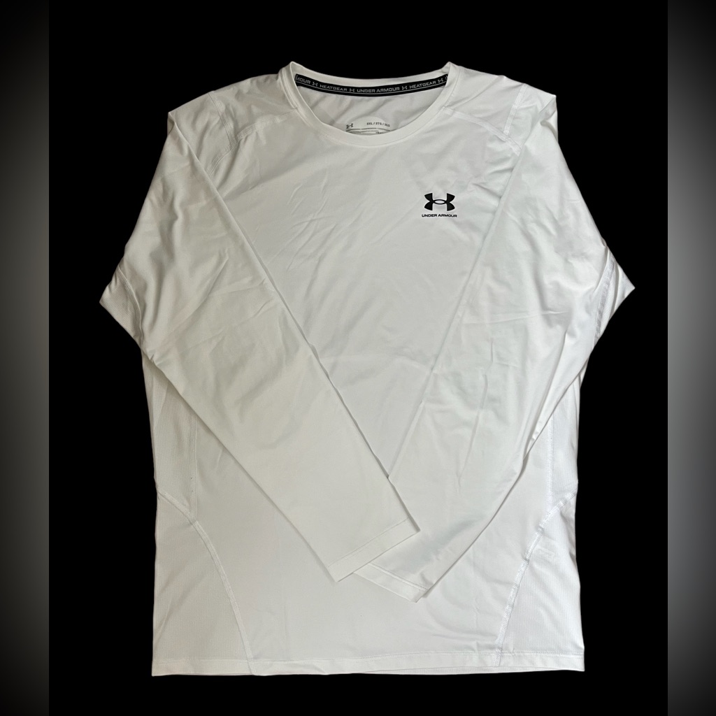 Under Armour Men’s Compression Heat Gear Long Sleeve White 3xl Athletic Shirt